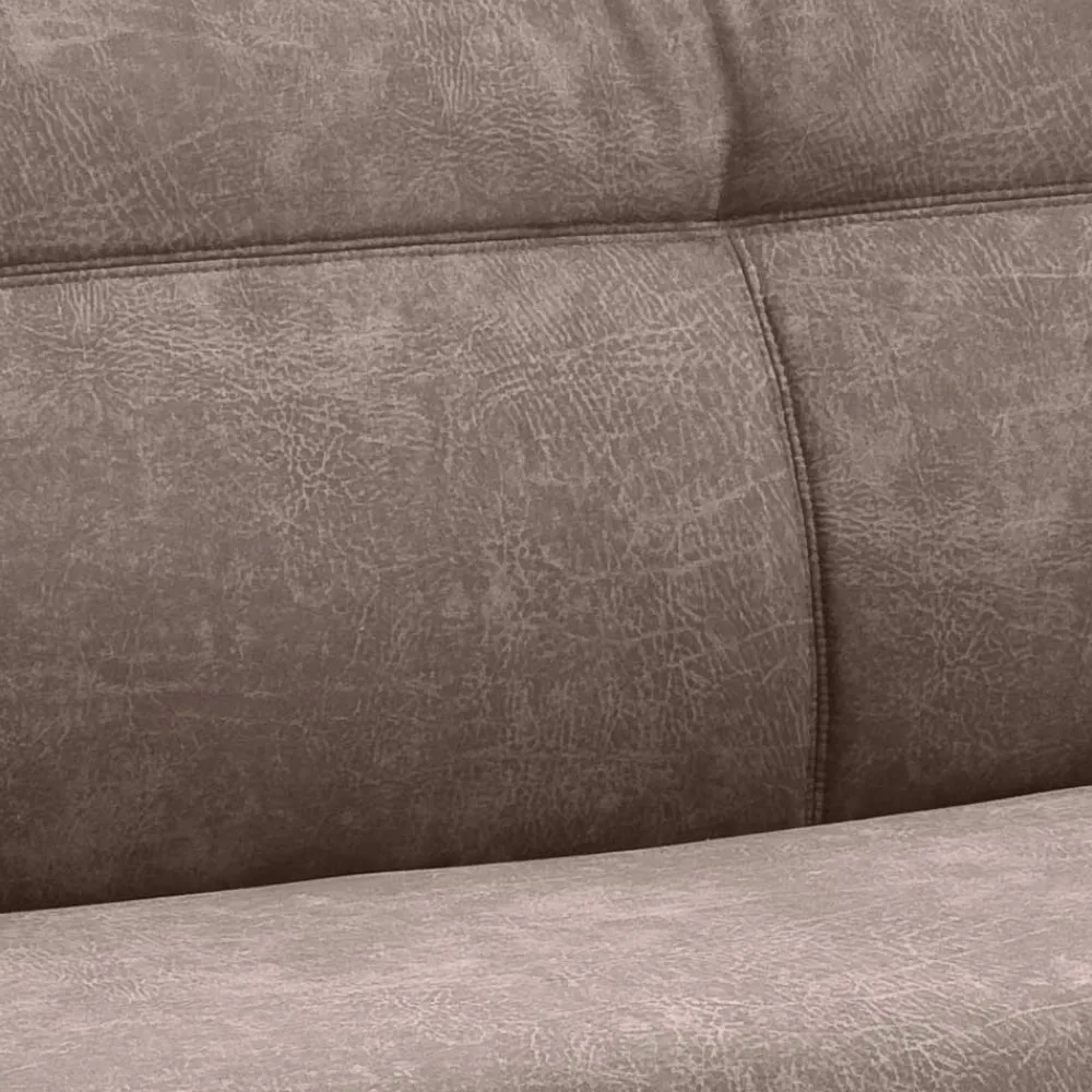 Wohnen Gepolsterte Bank in Beige Microfaser - Anguro