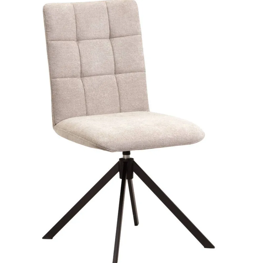 Wohnen Gepolsterte Drehstühle in Beige - Fleur (2er Set)