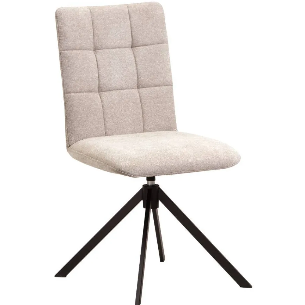 Wohnen Gepolsterte Drehstühle in Beige - Fleur (2er Set)