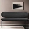 Wohnen Gepolsterte Esstischbank in Dunkelgrau - Julisk