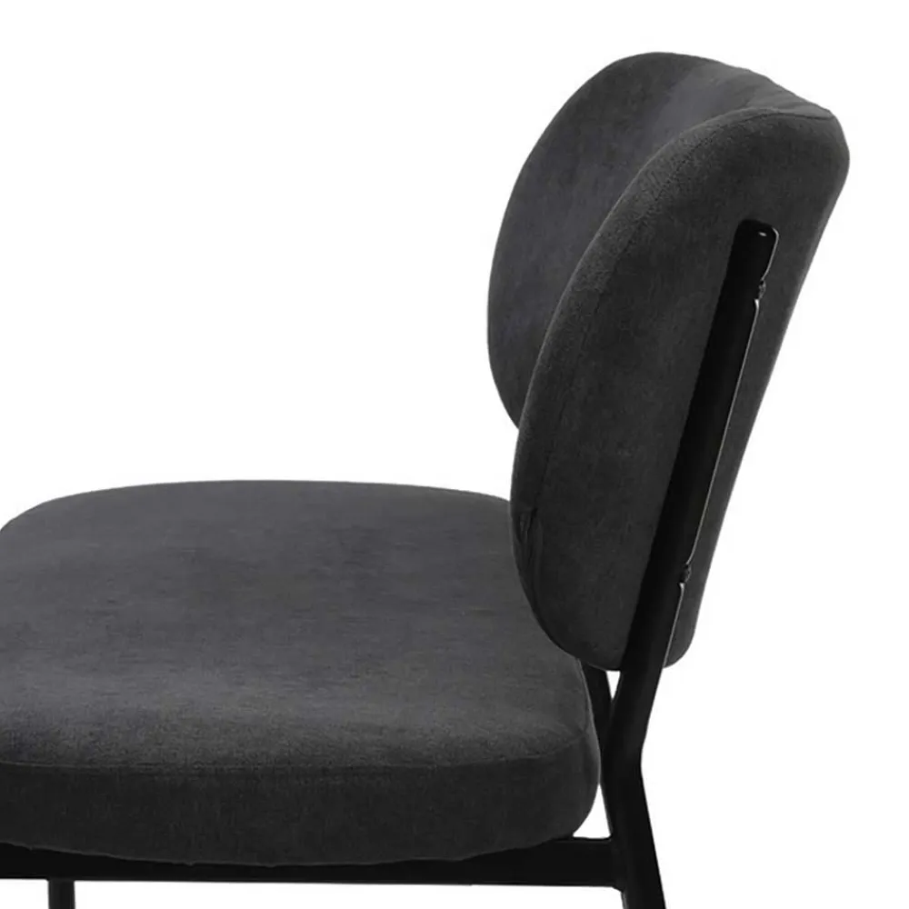 Wohnen Gepolsterte Esstischbank in Dunkelgrau - Julisk