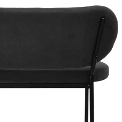 Wohnen Gepolsterte Esstischbank in Dunkelgrau - Julisk