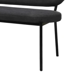Wohnen Gepolsterte Esstischbank in Dunkelgrau - Julisk