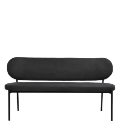 Wohnen Gepolsterte Esstischbank in Dunkelgrau - Julisk