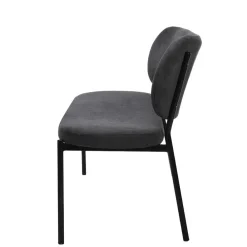 Wohnen Gepolsterte Esstischbank in Dunkelgrau - Julisk