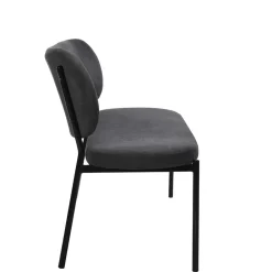 Wohnen Gepolsterte Esstischbank in Dunkelgrau - Julisk