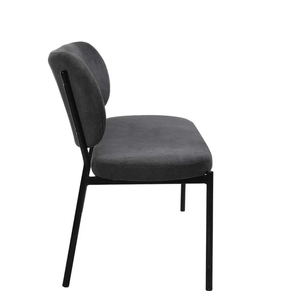 Wohnen Gepolsterte Esstischbank in Dunkelgrau - Julisk