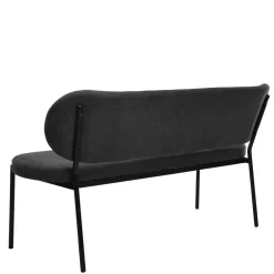 Wohnen Gepolsterte Esstischbank in Dunkelgrau - Julisk