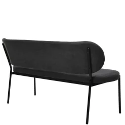 Wohnen Gepolsterte Esstischbank in Dunkelgrau - Julisk