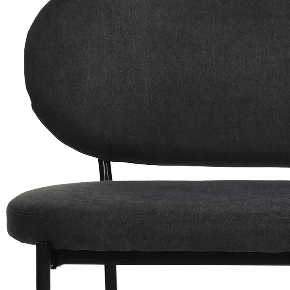 Wohnen Gepolsterte Esstischbank in Dunkelgrau - Julisk