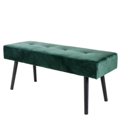Wohnen Küchenbänke|Bettbänke*Gepolsterte Samtbank in Dunkelgrün - Janluca