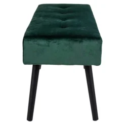 Wohnen Küchenbänke|Bettbänke*Gepolsterte Samtbank in Dunkelgrün - Janluca