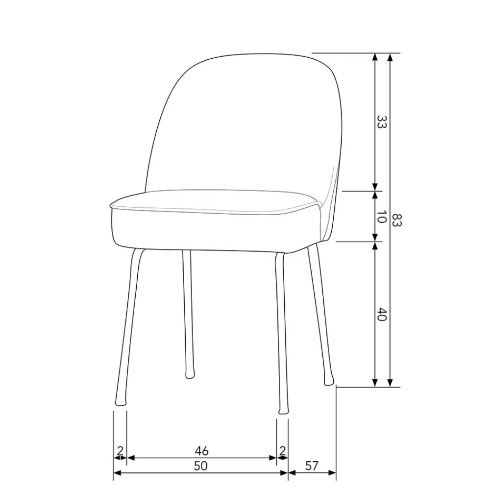 Wohnen Gepolsterte Samtstühle in Rost Braun - Licasia (2er Set)
