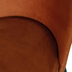 Wohnen Gepolsterte Samtstühle in Rost Braun - Licasia (2er Set)