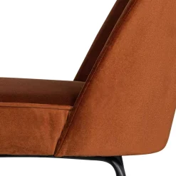 Wohnen Gepolsterte Samtstühle in Rost Braun - Licasia (2er Set)