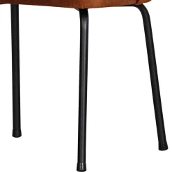 Wohnen Gepolsterte Samtstühle in Rost Braun - Licasia (2er Set)