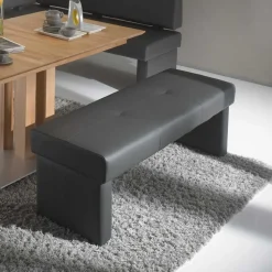 Wohnen Küchenbänke|Esszimmerbänke*Gepolsterte Sitzbank Sascia in Grau