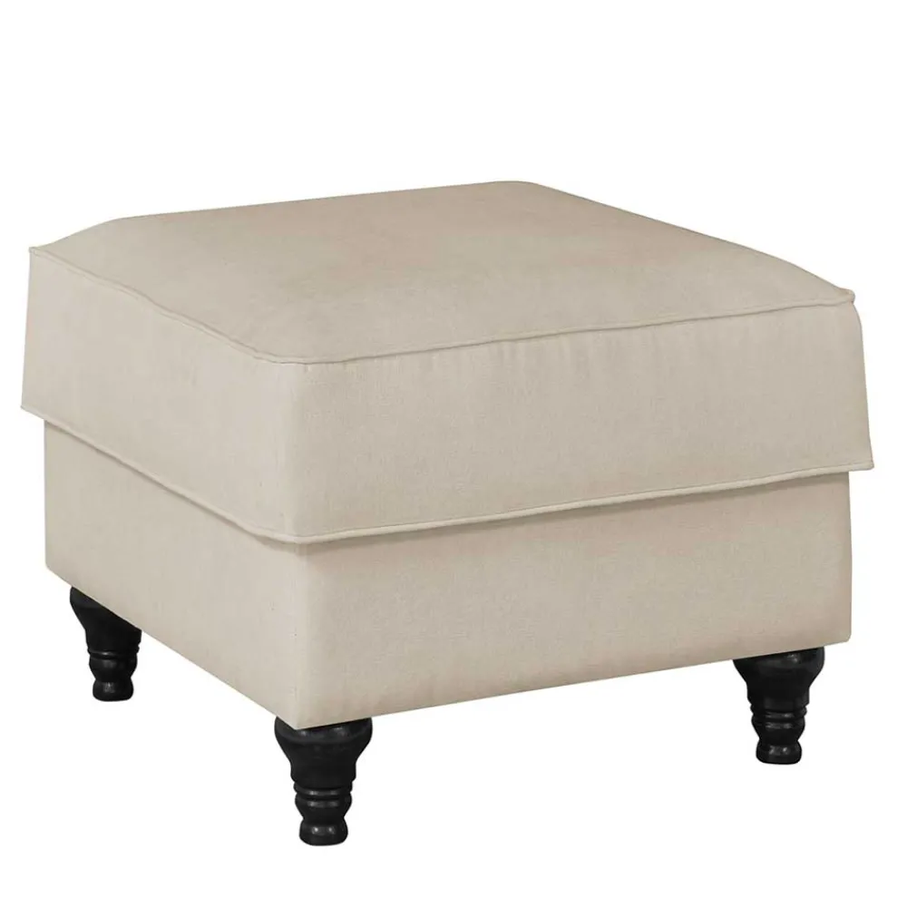 Wohnen Gepolsterter Hocker im Vintage Landhaus Look - Merandes