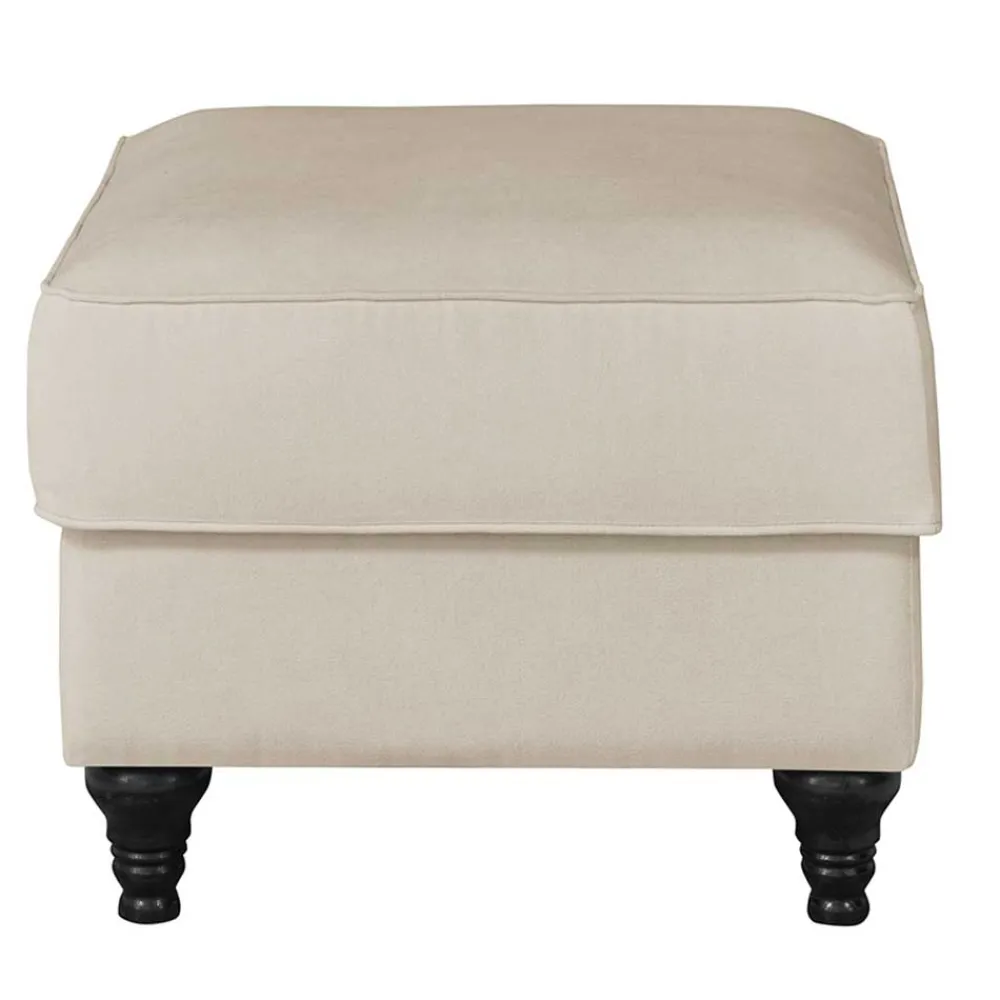 Wohnen Gepolsterter Hocker im Vintage Landhaus Look - Merandes