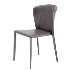 Wohnen Gepolsterter Stuhl in Dunkelgrau - Baika (2er Set)