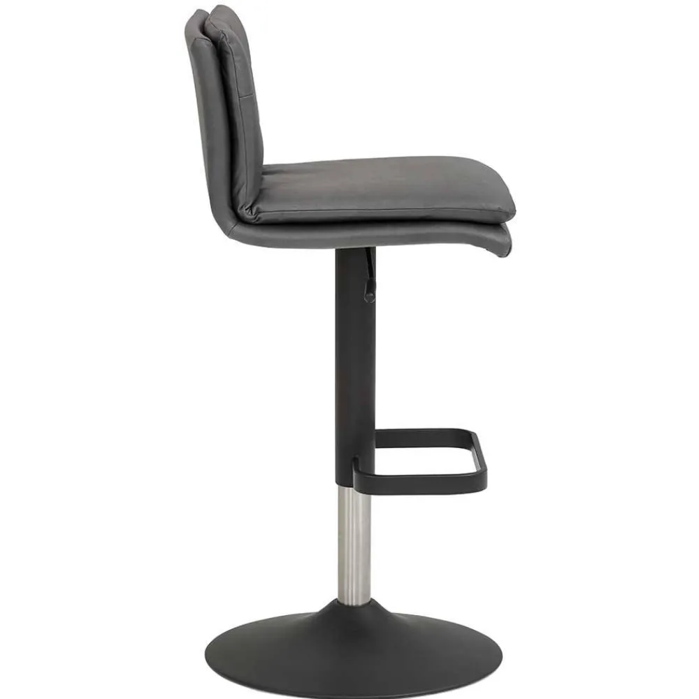 Wohnen Sessel & Hocker|Barhocker*Gepolsterter Tresenstuhl in Dunkelgrau - Teromaso