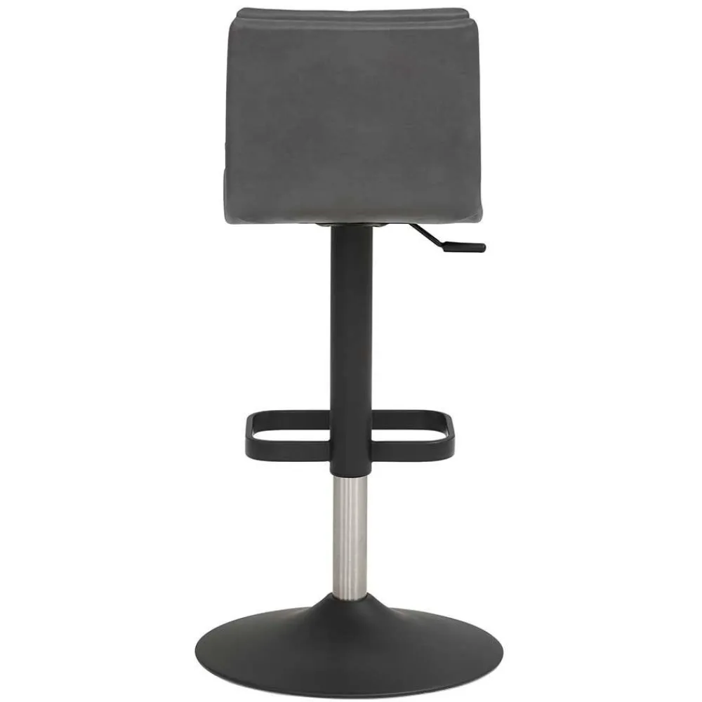 Wohnen Sessel & Hocker|Barhocker*Gepolsterter Tresenstuhl in Dunkelgrau - Teromaso