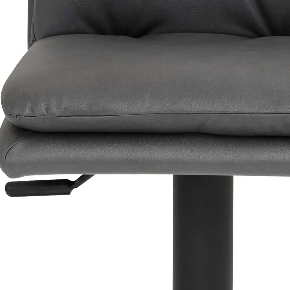 Wohnen Sessel & Hocker|Barhocker*Gepolsterter Tresenstuhl in Dunkelgrau - Teromaso