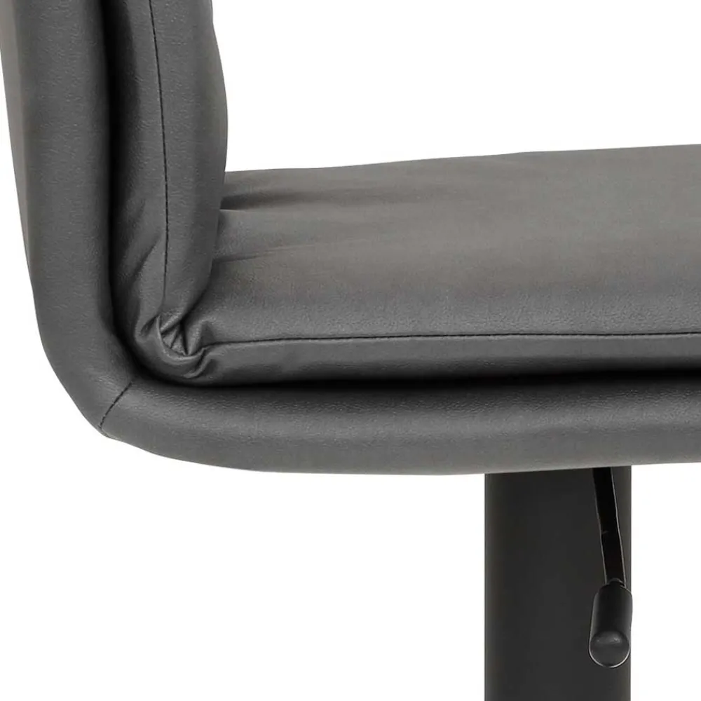 Wohnen Sessel & Hocker|Barhocker*Gepolsterter Tresenstuhl in Dunkelgrau - Teromaso