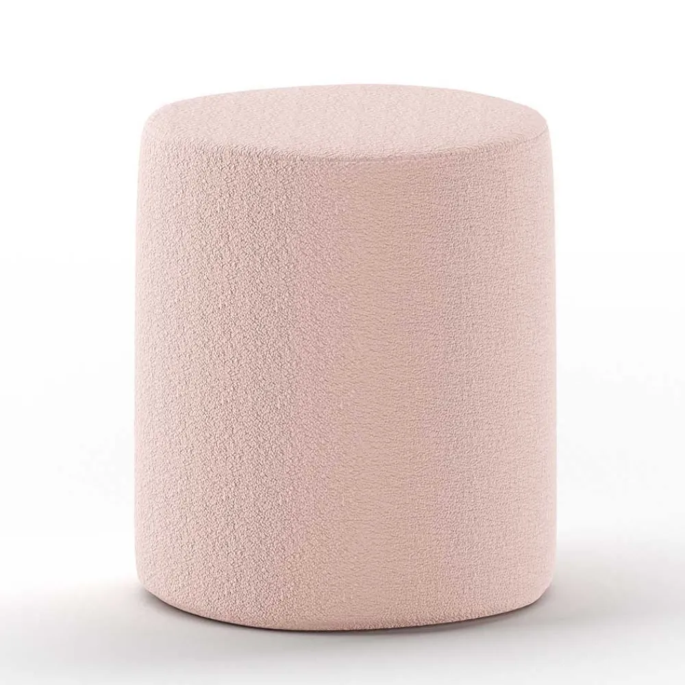 Wohnen Gepolstertes Bett mit Boucle Bezug in Rosa - Skylab