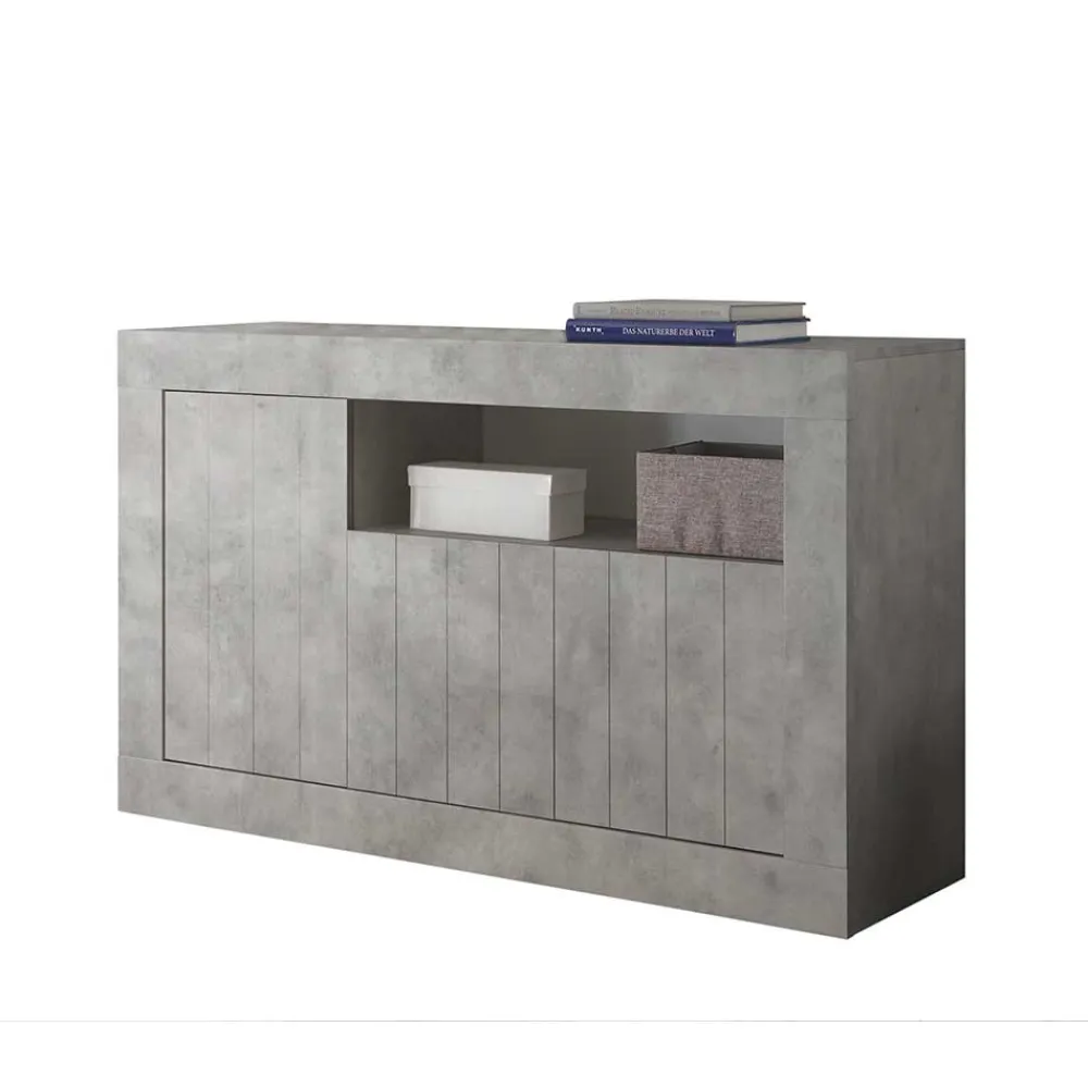 Wohnen Geradlinige Kommode in Beton Nachbildung - Korlin