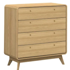 Wohnen Kommoden|Flurkommoden*Gerundete Kommode mit vier Schubladen - Sophiea