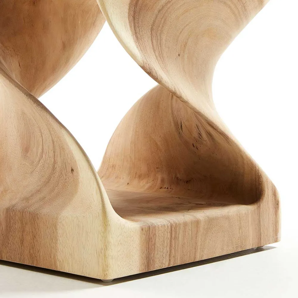 Wohnen Designermöbel*Geschnitzter Design Beistelltisch aus Massivholz - Lavista