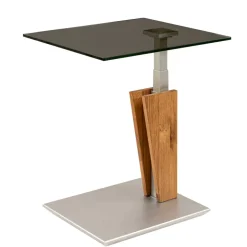 Wohnen Getönter Glastisch fürs Wohnzimmer höhenverstellbar - Rasmiro