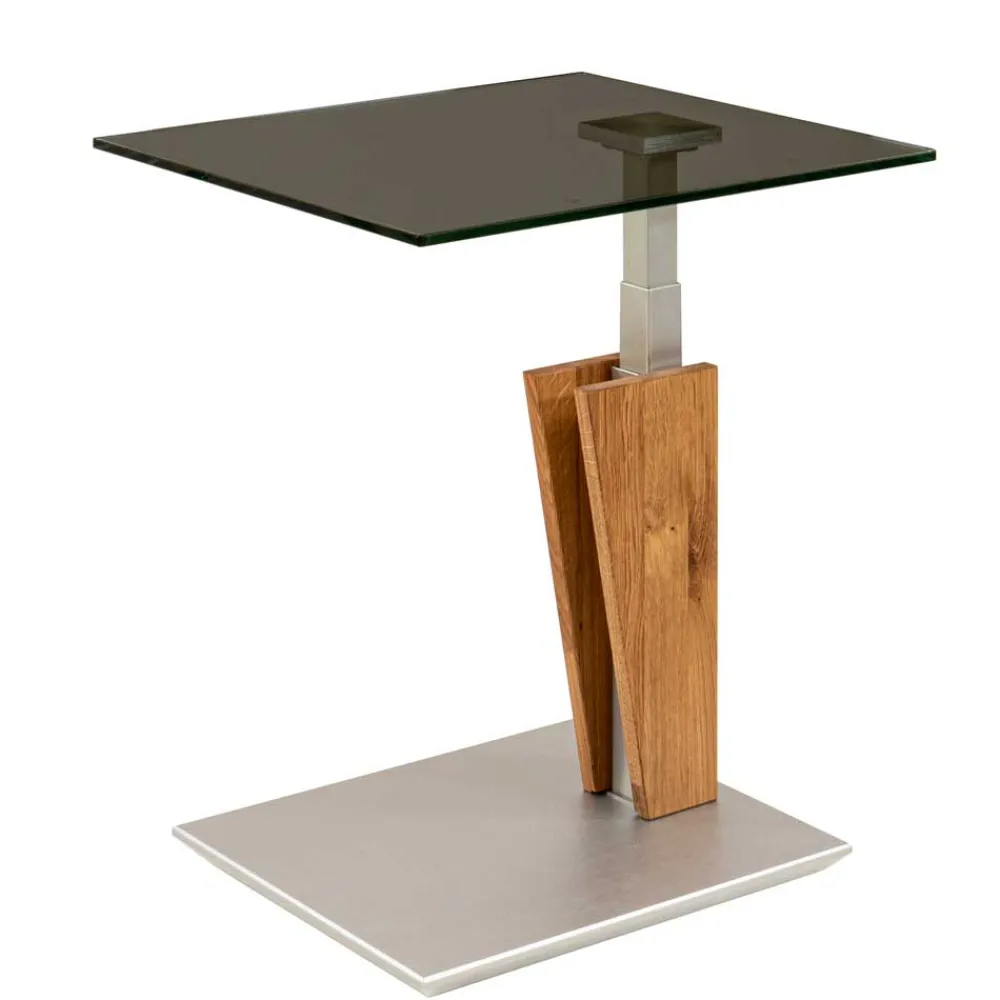 Wohnen Getönter Glastisch fürs Wohnzimmer höhenverstellbar - Rasmiro