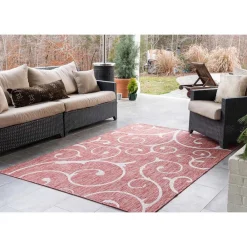 Wohnen Gewebter Teppich aus PP mit Ornament Motiv - Rick