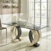 Wohnen Küchentische*Glas Esstisch Tiber mit Stein