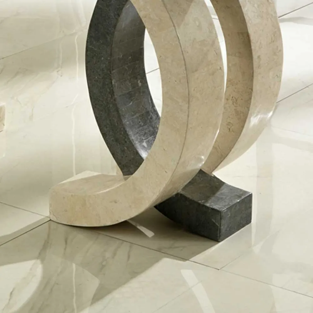 Wohnen Küchentische*Glas Esstisch Tiber mit Stein