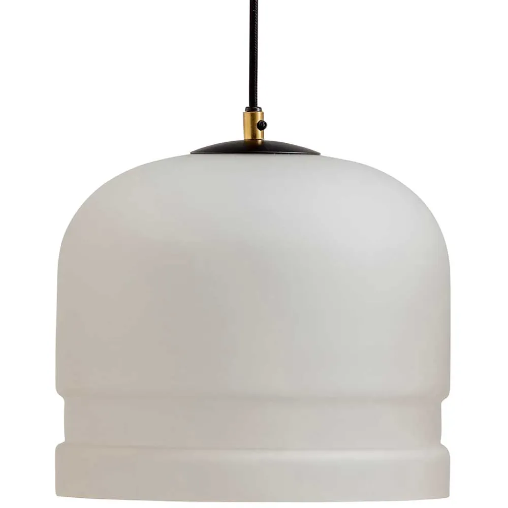 Wohnen Glas Hängelampen in Off-White - Norklin (2er Set)