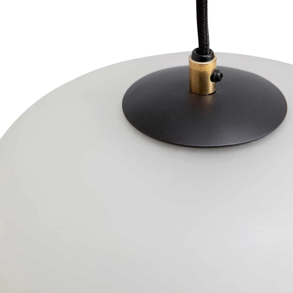 Wohnen Glas Hängelampen in Off-White - Norklin (2er Set)