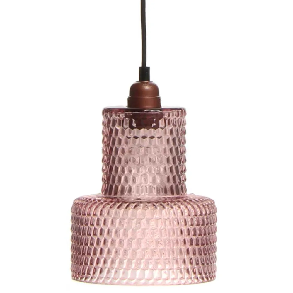 Wohnen Glas Pendelleuchte in Violett - Lavillos