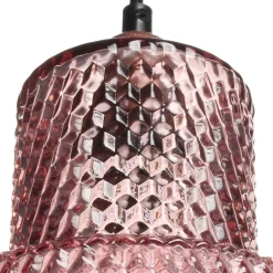 Wohnen Glas Pendelleuchte in Violett - Lavillos