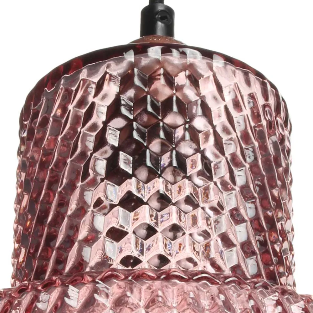 Wohnen Glas Pendelleuchte in Violett - Lavillos