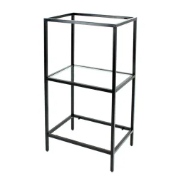 Wohnen Esszimmerregale|Regale*Glas Regal mit Metallrahmen - Elegatos