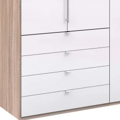 Wohnen Jugendzimmerschränke*Glasbeschichteter Kleiderschrank mit zwei Falttüren - Bosays