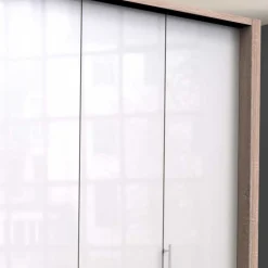 Wohnen Jugendzimmerschränke*Glasbeschichteter Kleiderschrank mit zwei Falttüren - Bosays