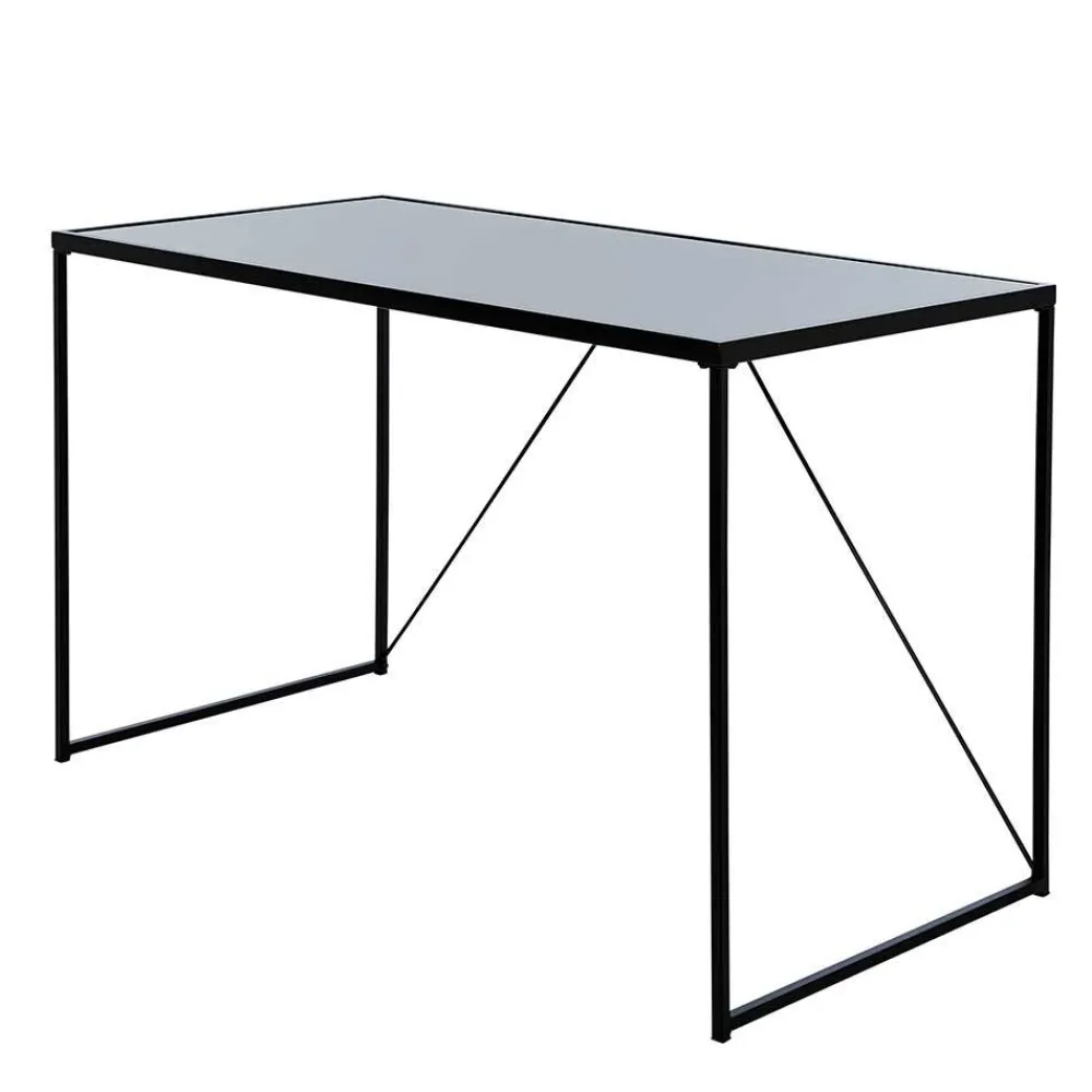 Wohnen Glasmöbel|Tische*Glasschreibtisch aus Schwarzglas - Pathos