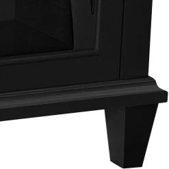 Wohnen Vitrinen|Wohnzimmer-Vitrinen*Glasvitrine Kommode in Schwarz - Loregrema