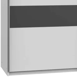 Wohnen Gleittürenschrank in Weiß mit Dunkelgrau - Shakuntala