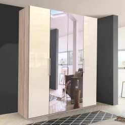 Wohnen Gleittüren-Schrank mit zwei Spiegeln - Rativian