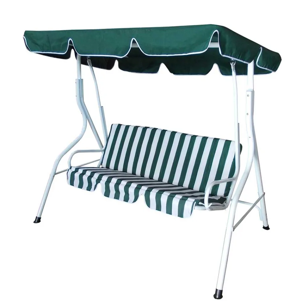 Wohnen Hollywoodschaukeln*Günstige Hollywoodschaukel Kwesina in Grün & Weiß